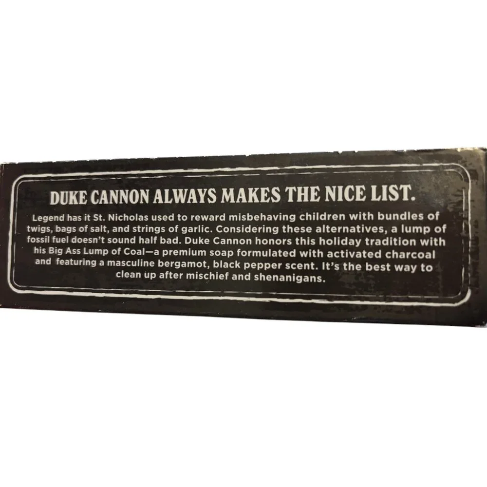 Duke Cannon Big Ass Lump Of Coal Big Brick of Soap for Men 10 oz  Made In‎ USA
